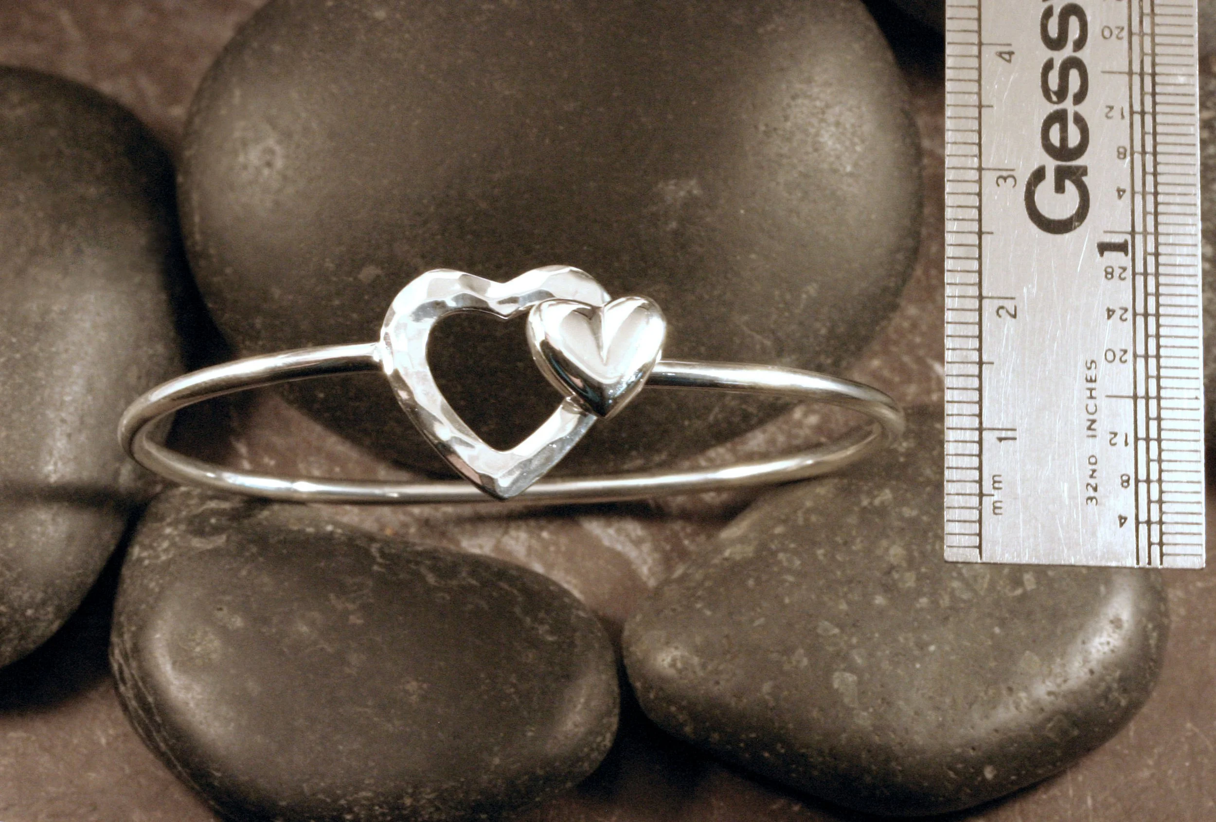 Sterling Silver Double Heart Bracelet — Designs By S&R